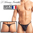 男性下着 Tバック 男性用Tバック 男性Gストリング G-string メンズTバック ロームアンヴィジーブル L'Homme Invisible Devore Tattoo Tバック(my21x-dev-d11)