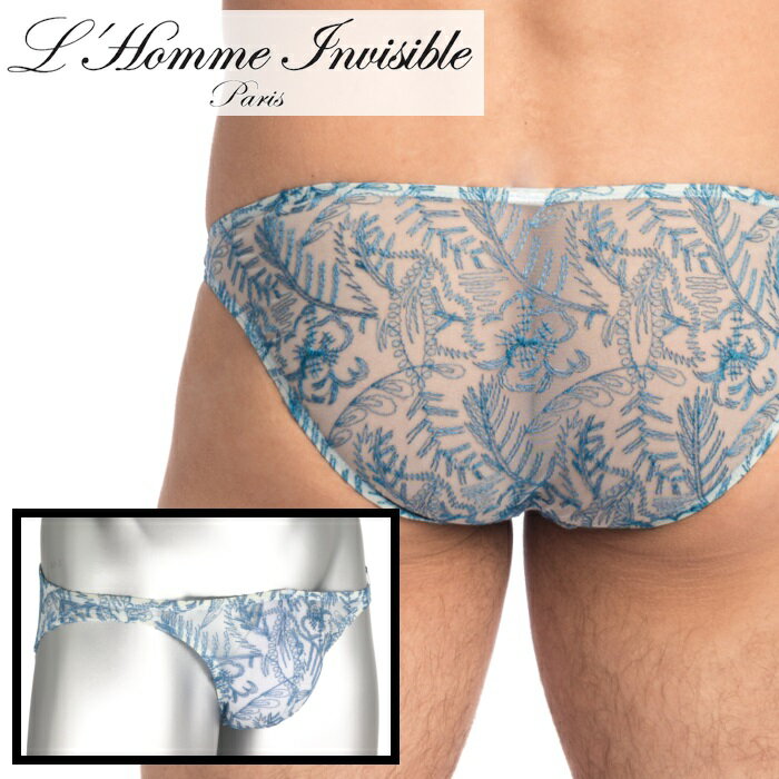 L'HOMME INVISIBLE ブリーフ メンズブリーフ メッシュ シースルー メンズローライズブリーフ ブリーフパンツ メンズ下着 メンズビキニ ロームアンヴィジーブル L'Homme Invisible Icy Tropics レース メッシュ ビキニブリーフ(my44-icy-021)[M便 1/3]