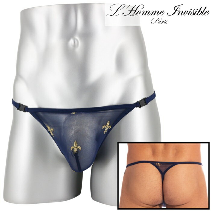 男性下着 Tバック 男性用Tバック 男性Gストリング G-string メンズTバック ロームアンヴィジーブル L'Homme Invisible Charlemagne Navy Tバック (my83-clm-049)[M便 1/3]