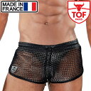 【2点で30%OFF対象商品】メッシュ トランクス メンズ下着 ルームウェア パンツ フランス製 重ね着 セクシー TOF Paris Romanショーツ (t...