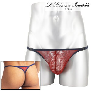 男性下着 Tバック 男性用Tバック 男性Gストリング G-string メンズTバック ロームアンヴィジーブル L'Homme Invisible Red Dahlia - Striptease Tバック (uw21x-dah-x52)[M便 1/3]