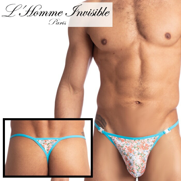 L'HOMME INVISIBLE 男性下着 Tバック 男性用Tバック 男性Gストリング G-string メンズTバック ロームアンヴィジーブル L'Homme Invisible Lit de Fleurs Tバック (uw21x-ldf-021)[M便 1/3]