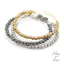 ALEX AND ANI アレックスアンドアニメタルビーズバングル　Euphrates Beaded Bangle (BBEB17) ワイヤー　バングル　ブレスレット　