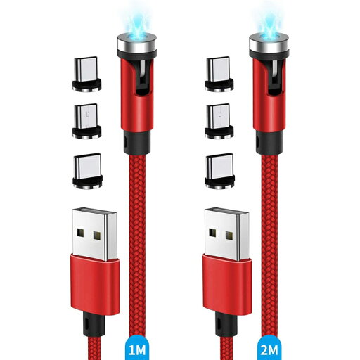 540°回転3in1磁気充電専用ケーブル マグネット急速充電ケーブル Micro USB、Type-C、ライトニング対応 単ピン端子 L字兼用 磁石 LEDライト付き ナイロン編組 For i0S Android USB Magnetic Charging Cable Cosmic3C 540°回転3in1磁気充電専用ケーブル マグネット急速充電ケーブル Micro USB、Type-C、ライトニング対応 単ピン端子 L字兼用 磁石 LEDライト付き ナイロン編組 For i0S Android USB Magnetic Charging Cable Cosmic3C