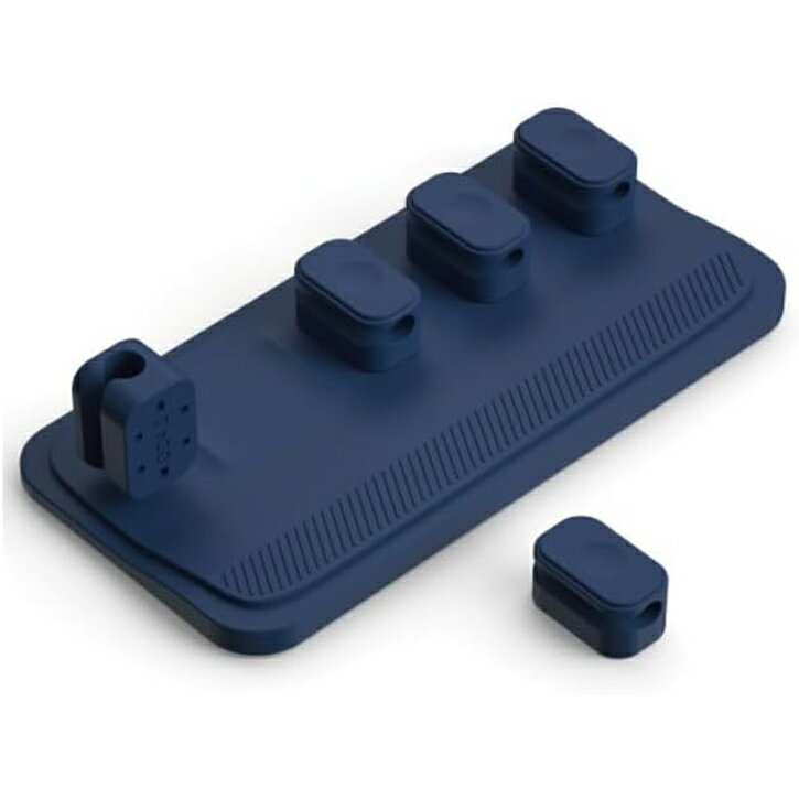 強力磁気マグネット式ケーブルホルダー ケーブルクリップ Magnetic Cable Holder ケーブルホルダー5個付き 3.0mm*2個 3.6mm*2個 4.2mm*1個 コードクリップ コードホルダー ケーブル収納 Cable Holder 強力磁気 デスク整理 USBケーブル 直径4.2mmケーブルまでのケーブルに対応