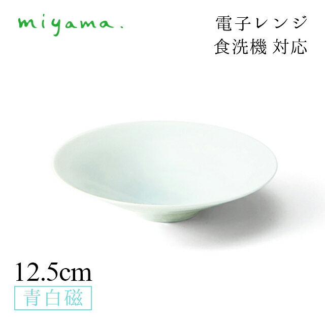 Mino Ware - 食器皿 12.5cm 丸皿 10枚セット ロクべ locube 青白磁 川昌製陶所 深山陶器 miyama（KRO003LB）おしゃれ 美濃焼 水色 電子レンジ可 食洗機可