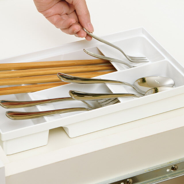 カトラリースタンドR レギュラー トトノ リッチェル 引き出し用 カトラリーケース [KU] 4945680100182 食器棚 整理整頓 台所 WH ホワイト 白 同梱不可 代引き不可