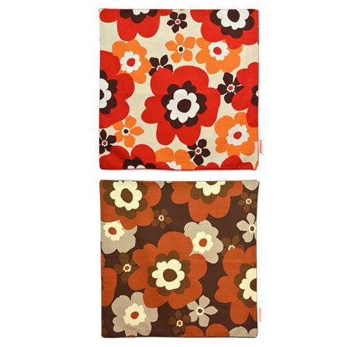 クッションカバー 55×55cm 55 × 55 cm サイズ ファスナー式 フフラ 綿100% パイピングロック仕上げ クッション カバー [3]
