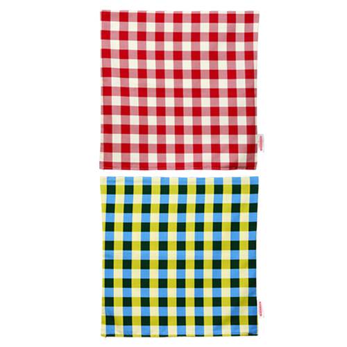 クッションカバー 50×50cm 50 × 50 cm サイズ ファスナー式 チェック 綿100％ ぶつぬいロック仕上げ クッション カバー 3