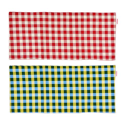 枕カバー 枕 まくら カバー 43×100cm 43 × 100 cm サイズ ファスナー式 チェック 綿100% パイピングロック仕上げ まくらカバー [3]