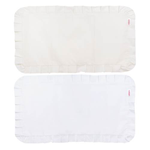 枕カバー 枕 まくら カバー 43×90cm 43 × 90 cm サイズ ファスナー式 無地 T/C 186本 フリル仕上げ まくらカバー [3]