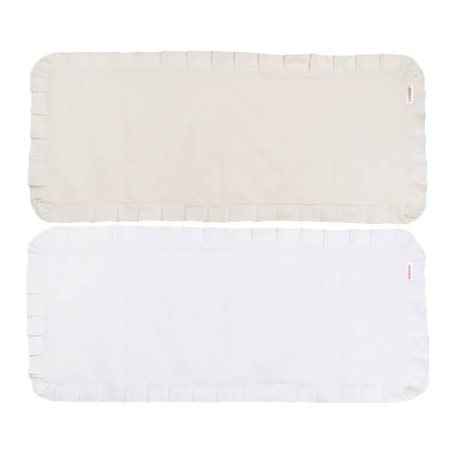 枕カバー 枕 まくら カバー 43×120cm 43 × 120 cm サイズ ファスナー式 無地 T/C 186本 フリル仕上げ まくらカバー [3]