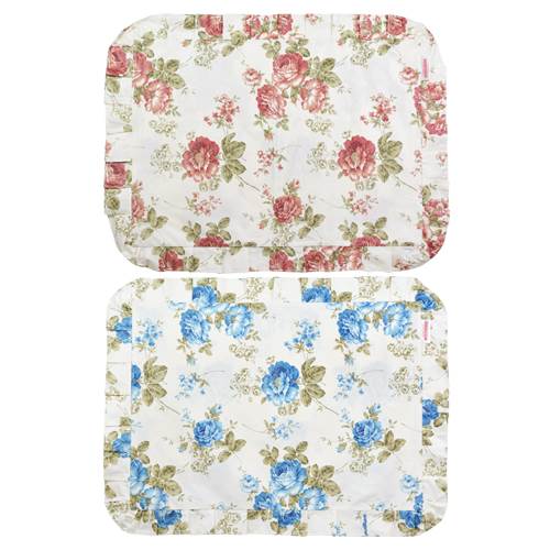 枕カバー 枕 まくら カバー 50×70cm 50 × 70 cm サイズ ファスナー式 花柄 フリル仕上げ まくらカバー [3]