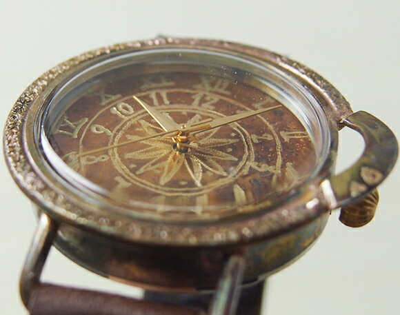 ipsilon（イプシロン） 手作り腕時計 compasso（コンパッソ） [compasso-M] 時計作家・ヤマダヨウコさんのハンドメイド ウォッチ・ハンドメイド腕時計 メンズ・レディース 本革ベルト アンティーク調 アナログ シンプル 日本製 国産