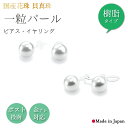 【5/1は全品ポイント5倍 限定MAX28%OFFクーポン】★30日返品OK★ 選べる珠サイズ 日本製 パール イヤリング ピアス 真珠 ノンホール 樹脂 金属...