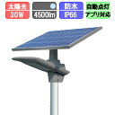 ソーラー外灯 ソーラー 街灯 人感センサー 30w 太陽光LED ソーラーライト ソーラー充電 夜間自動点灯 昼光色(ポール別売)