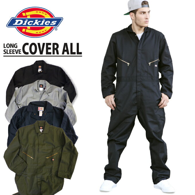 DICKIES ディッキーズ つなぎカバーオール メンズ 大きいサイズ オールインワン ユニフォーム 作業着 作業服 文化祭 学園祭 衣装 USサイズ デッキーズ チカーノ ローライダー コスプレ COVERALL ツナギ 48799