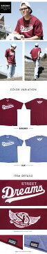 【最終セール】(在庫L〜3XL) STREET DREAMS 半袖Tシャツ【ベースボールロゴ】【Major League】メジャーリーグ風ロゴ ストリート・ドリームス T-SHIRTS USサイズ メンズ 大きいサイズ L LL 2L 3L 4L 5L【メール便可】