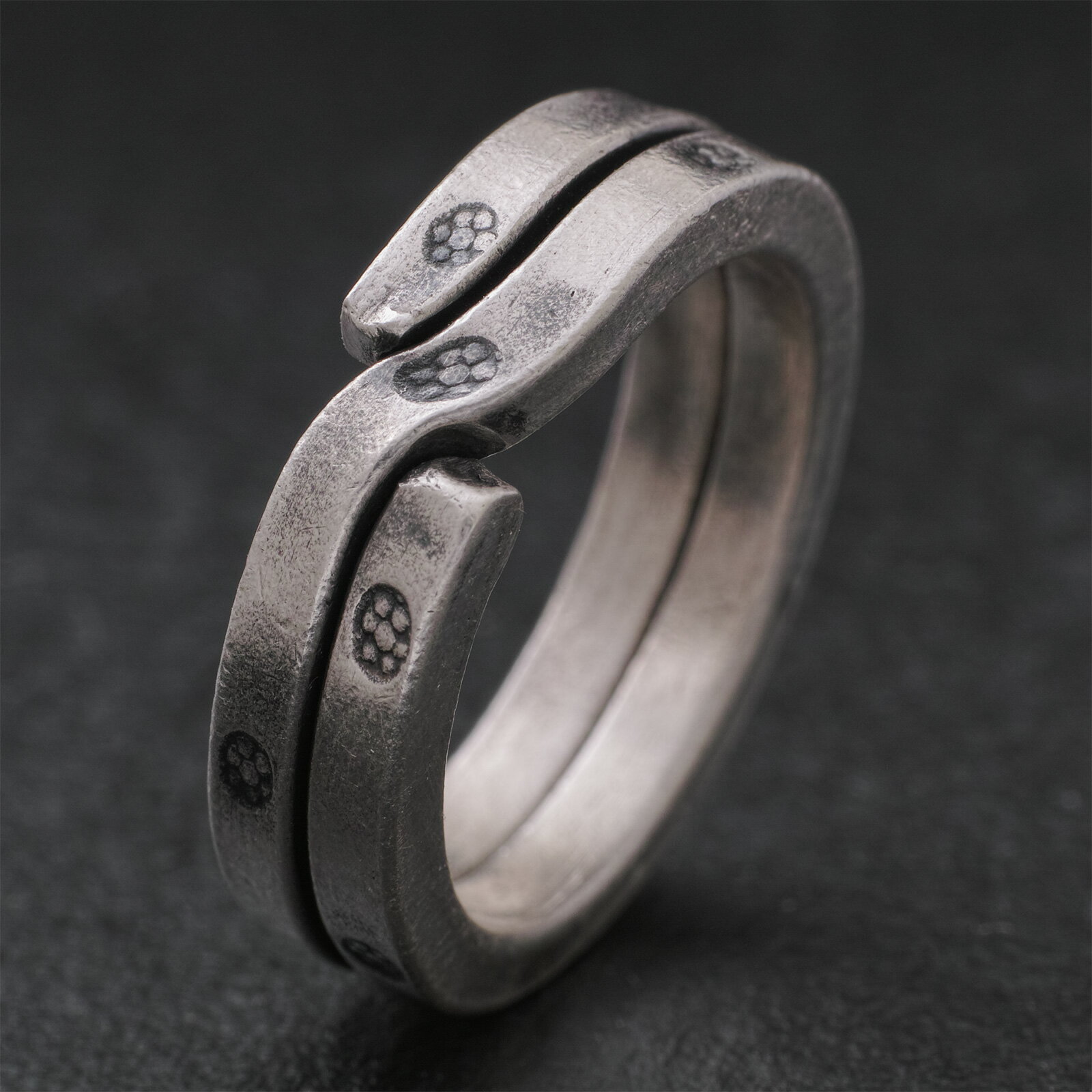 カレン 族 シルバー リング 21号～23号 メンズ レディース 指輪 幅広 民族文様 SV950