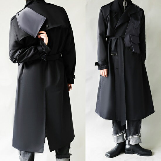 モード系 コート メンズ ロングコート メンズ ミリタリーコート メンズ ロング丈 送料無料 インポート アウター キレイ目 お兄系 ホスト V系 ビジュアル系 ファッション ストリート系 モード系 ファッション 衣装 送料無料 2023 秋 冬 新作 レディース ユニセックス