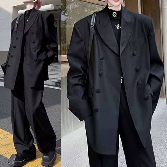 スーツ メンズ モード系 スーツ メンズ ダブルジャケット メンズ モード系 スーツ メンズ テーラードジャケット 変形 キレイ目 個性的 お兄系 ホスト V系 ヴィジュアル系 ファッション 衣装 モード系 韓国 ファッション ユニセックス スカート男子 バンド ステージ衣装