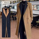 ロングコート メンズ モード系 コート メンズ バイカラーコート V系 ロング丈 コート メンズ ベージュ ウールコート メンズ チェスターコート ダブルコート ラグジュアリー メンズ モード系 メンズ お兄系 ヴィジュアル系 ファッション 衣装 スカート男子