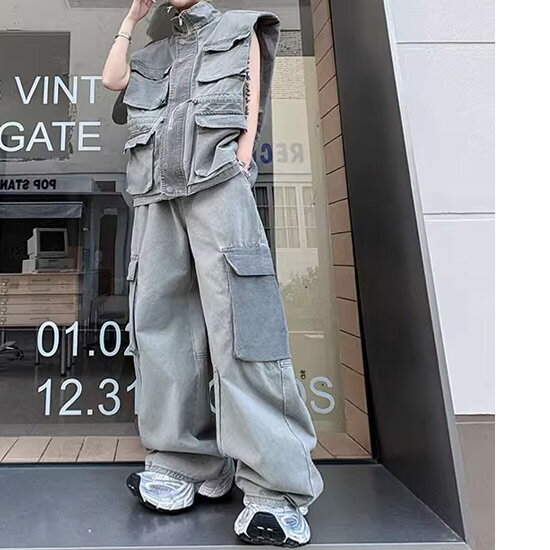 モード系 メンズ セットアップ メンズ V系 ワイドパンツ メンズ モード系 メンズ 上下セット 変形 セットアップ ベスト ルーズパンツ メンズ 派手 キレイ目 個性的 お兄系 ホスト ヴィジュアル系 ファッション 衣装 モード系 ユニセックス 韓国ファッション スカート男士