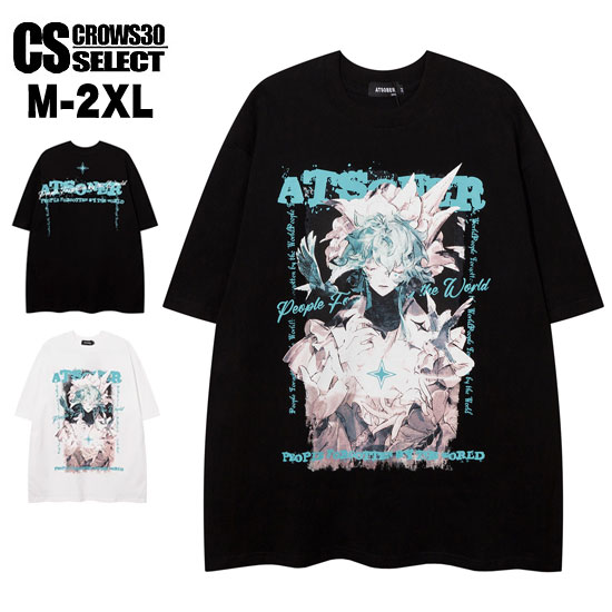 Rakuten - モード系 Tシャツ メンズ モード系 メンズ Tシャツ メンズ 大きいサイズ カットソー メンズ V系 tシャツ メンズ アニメ イラスト 可愛い 原宿系 新作 お兄系 ホスト ヴィジュアル系 ファッション ストリート系ファッション スカート男士 衣装 V系ファッション