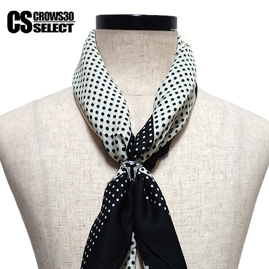 ストール メンズ ドット 水玉 モード系 スカーフ リング ラインストーン メンズファッション ゴシック 派手 V系 ストール レディース 個性的 春 夏 秋 冬 新作 お兄系 ホスト モード系 メンズ ストール ヴィジュアル系 ファッション スカート男子