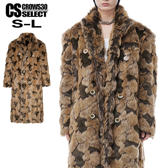 モード系 コート メンズ ファーコート メンズ モード系 ジャケット V系 ダブルコート メンズ 大人 ミンクコート メンズ フェイクファー ヴィジュアル系 ファッション 衣装 スカート男子 20代 30代 40代 50代 60代 コート バンド ステージ 衣装