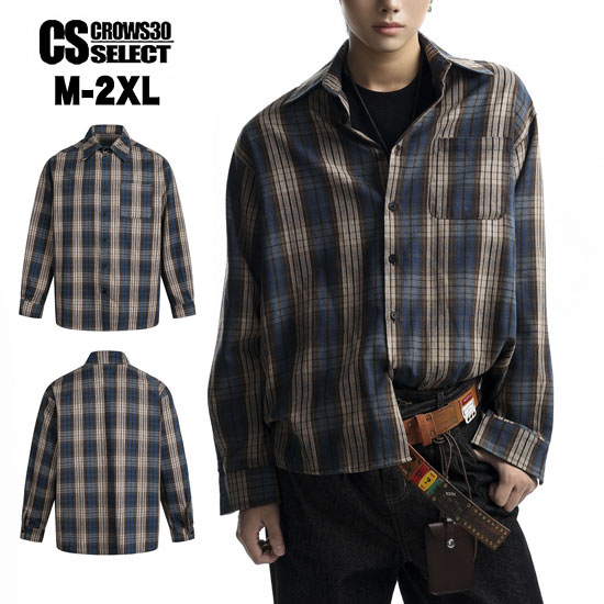 モード系 シャツ メンズ モード系 メンズ シャツ V系 チェックシャツ レディース 変形 オーバーシルエット シャツ 長袖 ロック系 シャツ ヴィジュアル系 ファッション ホスト 大人 シャツ 新作 個性的 スカート男子 衣装