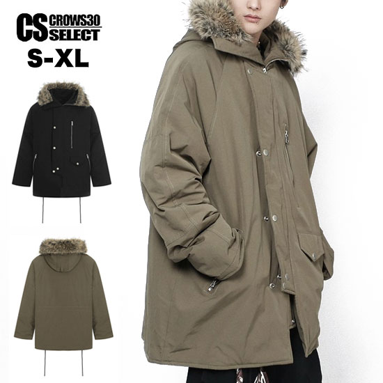 モード系 コート メンズ モード系 ジャケット メンズ V系 ファーフード モッズコート メンズ モ ...