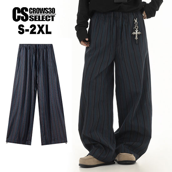 モード系 ストライプパンツ メンズ モード系 メンズ ワイドパンツ メンズ V系 パンツ モード系 ボトムス 太めパンツ お兄系 ホスト V系 ルーズパンツ ヴィジュアル系 ファッション モード系 メンズ パンツ 衣装 スカート男子 30代 40代 50代 60代 ジーンズ