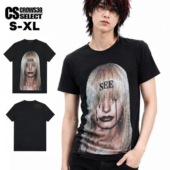 乐天商城 - モード系 メンズ Tシャツ メンズ セクシー 女性 ホラー Tシャツ メンズ モード系 カットソー レディース ゴシック 排他的 モード系 ファッション V系 カットソー 大きいサイズ 新作 お兄系 ホスト ヴィジュアル系 ファッション バンド ステージ衣装