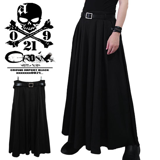 Men's long skirt, men's fashion, black, asymmetrical, mode style, men's wide pants, wide skirt, hakama pants, belt, new arrival, autumn/winter, unique, neat, host, visual kei, mode style, street style, bitter style, outfit, style