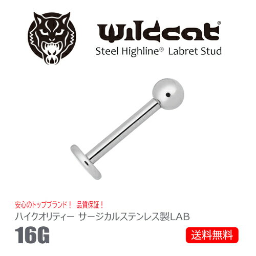 ボディピアス ラブレットスタッド Labret stud 16G サージカルステンレス 316L エクスターナリー イヤーロブ トラガス ヘリックス コン..