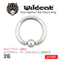 ボディピアス リング BCR Ball Closure Ring 2G ボールクロージャーリング サージカルステンレス 316L Clip-in イヤーロブ トラガス ヘリックス コンク ニップル リップ タンリム Wildcat ワイルドキャット