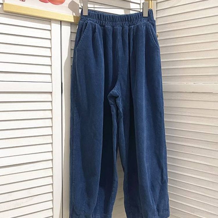レディース 裏起毛 厚手 コーデュロイ コクーンパンツ ワイドパンツ 裾タック 選べる2タイプ ロングパンツ 綿 コットン 綿 ウェストゴム 体型カバー ボトムス 春 バルーンパンツ