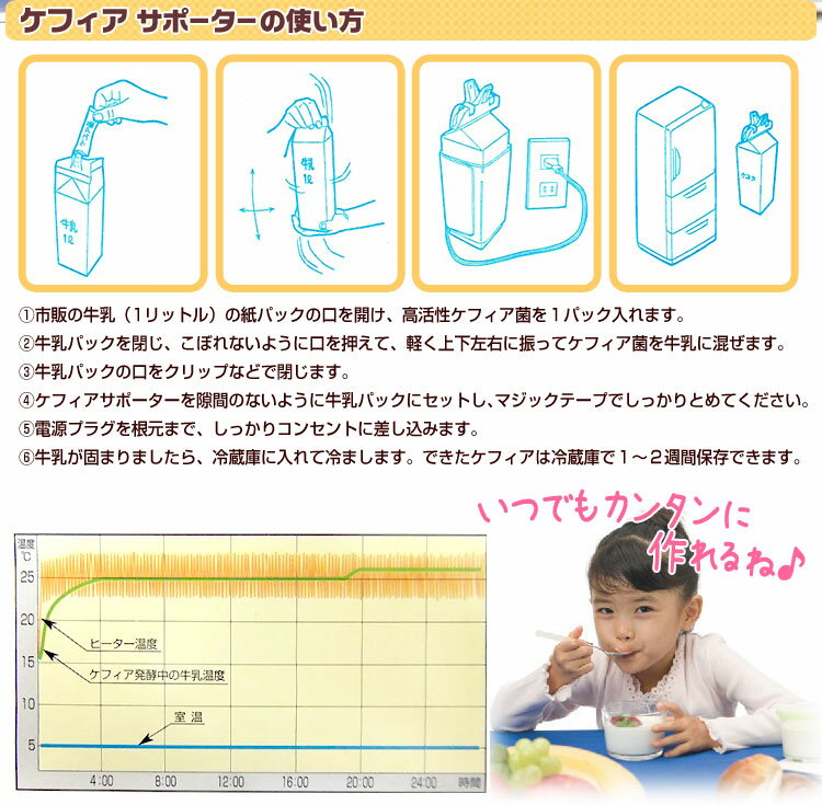 【クーポン対象】ケフィアサポーター [加温器] 青箱【ラッキーシール対応】ケフィアウォーマー 発酵器 ケフィアヨーグルトメーカー ホームメイドケフィア ケフィア 種菌