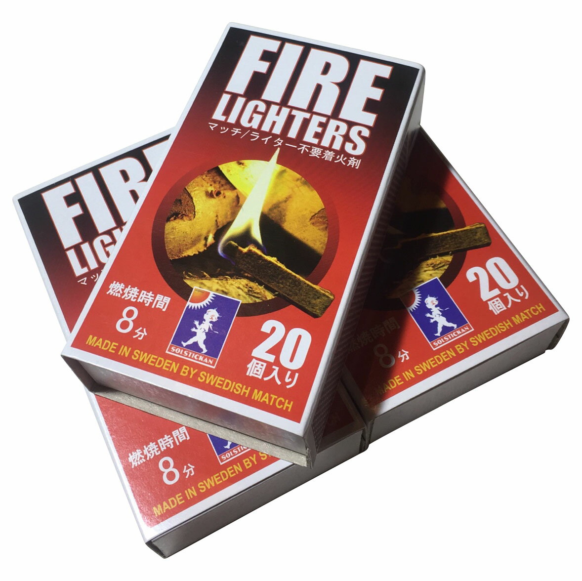 FIRE LIGHTERS 『ファイヤーライターズ』たけだバーベキューさんご愛用!マッチ型着火剤 火起こし ファイヤースターター セット 焚き火 キャンプ アウトドア 炭 薪ストーブ 便利グッズ ライター不要 燃焼継続 20本入り 3箱セット 通販格安セール情報 楽天 通販
