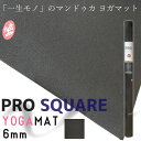 Manduka マンドゥカ 一生モノの ヨガマット プロ スクエア 6mm ブラック PRO SQUARE YOGAMAT BLACK 最高級 滑らない 厚手 幅広 大きい 大判 防音 衝撃吸収 筋トレ フィットネス ヨガ ホットヨガ 