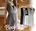 ☆詰め放題福袋チケット対象商品☆Adonisis アドニシス ボーダー プリーツ ニット ワンピース ひざ丈 送料無料 ノースリーブ レディース 女性 かわいい...