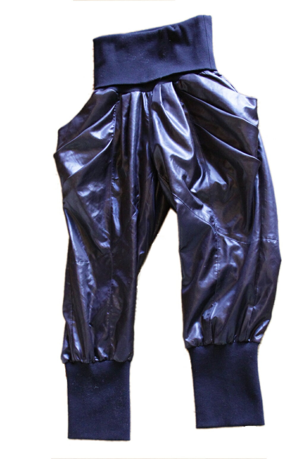 ☆詰め放題福袋チケット対象商品☆Adonisis アドニシス フェイクレザー クロップドパンツ 送料無料 レディース 9号 Mサイズ 骨格ウェーブ 脚長 ジョガ...