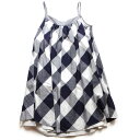 ワイドチェック リゾート チュニック ワンピース 送料無料(返品交換ギフト包装不可)レディース 9号 Mサイズ 婦人服 春 夏 ノースリーブ トップス カットソ...