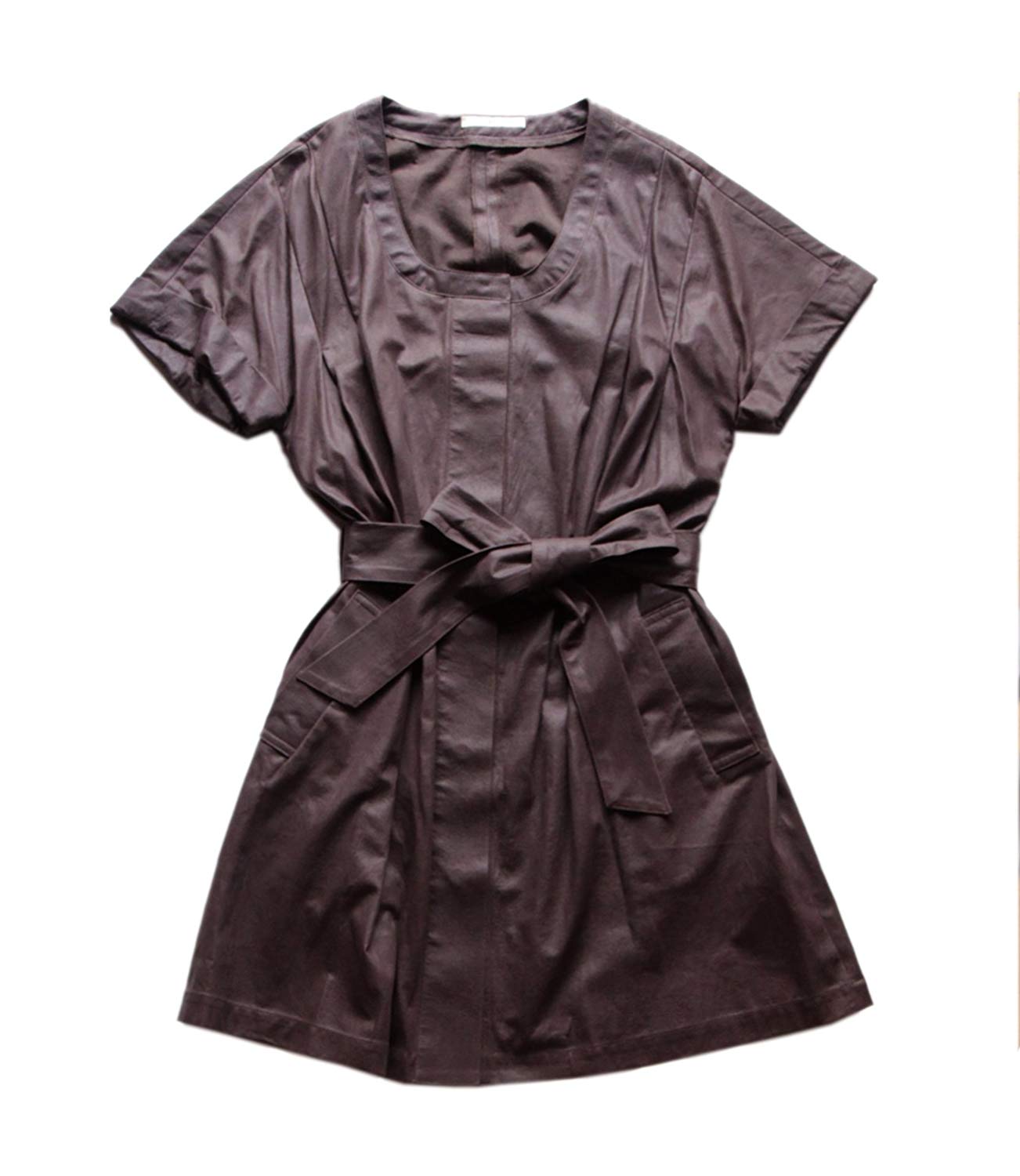 ダメージレザー調 チュニック ワンピース(返品交換ギフト包装不可)【送料無料】レディース 女性 かわいい 9号 Mサイズ ファッション スプリングコート ノーカ...