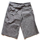 ☆選べるレディース服3点福袋対象商品☆カジュアルキュート ヒッコリー キュロット パンツ(返品・交換・ギフト包装不可)ハーフパンツ かわいい デニム 婦人服 レ...