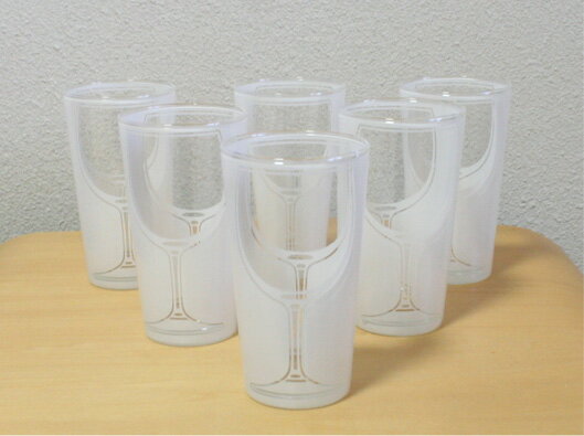 【お買い得!】ワイングラスシルエットグラス モダングラス6個セット ホワイト(返品交換ギフト包装不可)おしゃれ タンブラー キッチン雑貨 コップ かわいい パー...