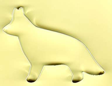 ★メール便選択可★ジャーマンシェパードのクッキー型 ワンコ 犬 イヌ ドッグ おやつ（返品交換不可）型抜き クラフト 石鹸 手芸 メタル 抜き型 かわいい 手作り お菓子 おしゃれ クッキーカッター 製菓用品