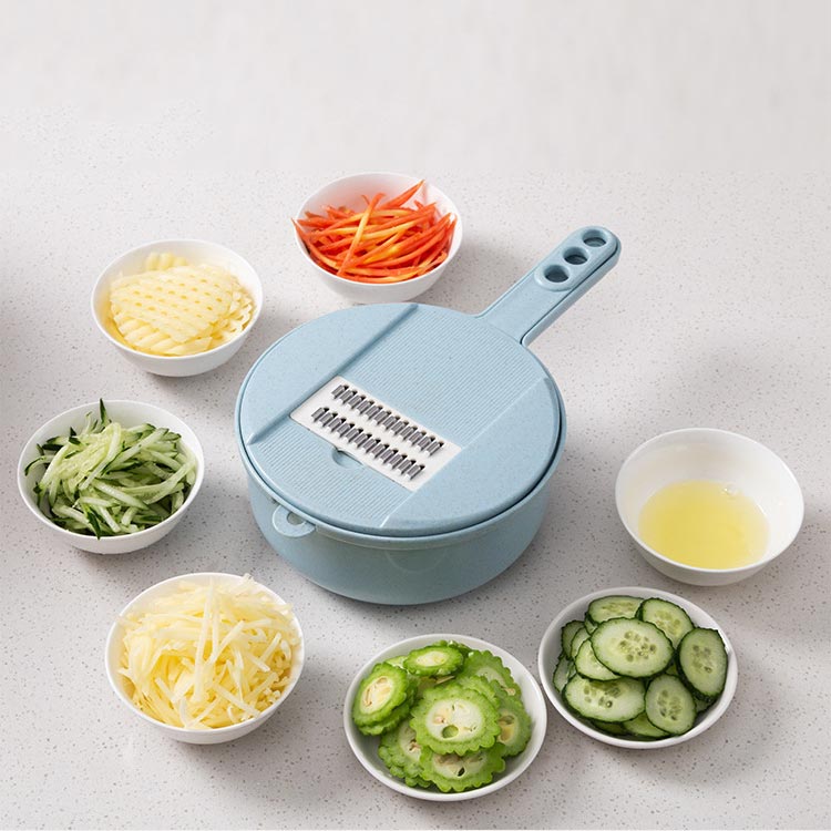 千切りスライサー 千切り 野菜スライサー おろし器 みじん切り キッチンスライサー やさしいおろし器 キッチン用品 千切り器 野菜調理器セット 多機能スライサー だいこん 調理器 大根おろし 卵白分離器付き 受け皿 スライサー curios-1989-10006098 CURIOS サンプル画像3