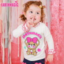 【50 OFF】EARTHMAGIC BABY【正規取扱店】アースマジックベビー EARTHMAGIC BABY アーチ＆マフィープリント長袖Tシャツ ベア天竺 ベビー服 ベビー 赤ちゃん 女の子 乳児 出産祝い ベビーギフト 80～90cm 1歳 2歳 1y 2y